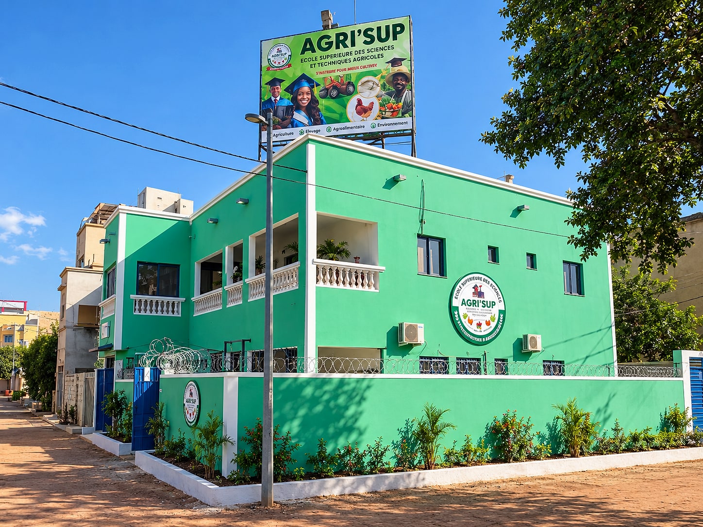 Façade du bâtiment d'AGRI'SUP à Sotuba ACI, Bamako.